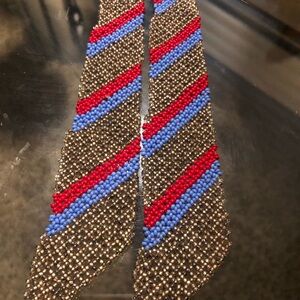 Antique glass beaded necktie from 1920's